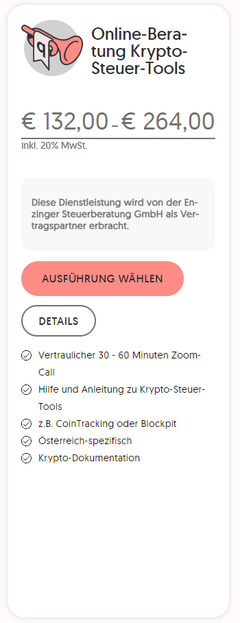 Krypto Steuertool Beratung